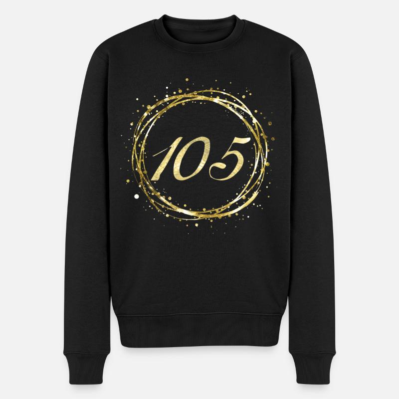 105 - Männer Premium Bio Pullover - Schwarz