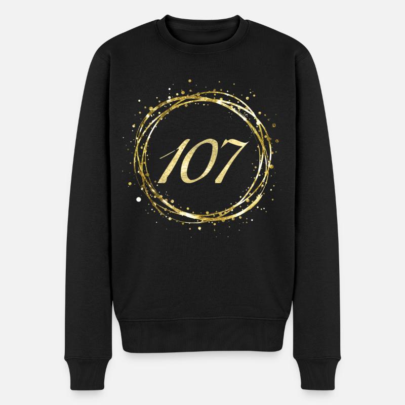 107 - Männer Premium Bio Pullover - Schwarz