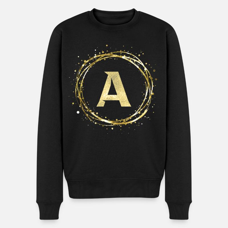 A - Männer Premium Bio Pullover - Schwarz