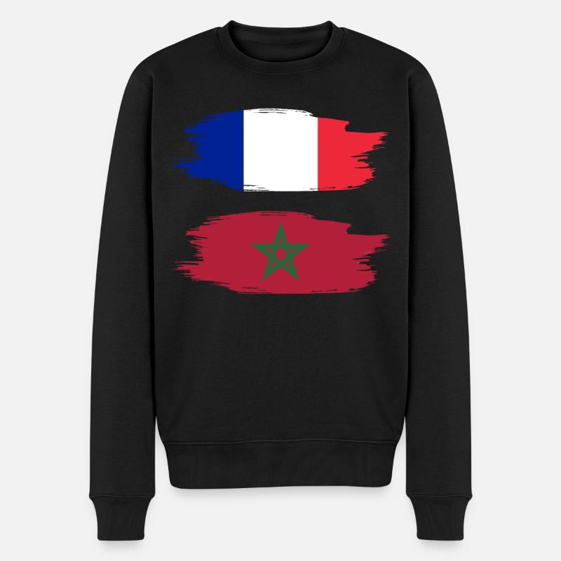 Maroc & France - Pull Premium bio Homme - noir