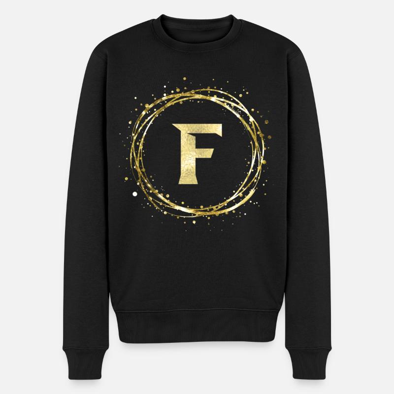 F - Männer Premium Bio Pullover - Schwarz