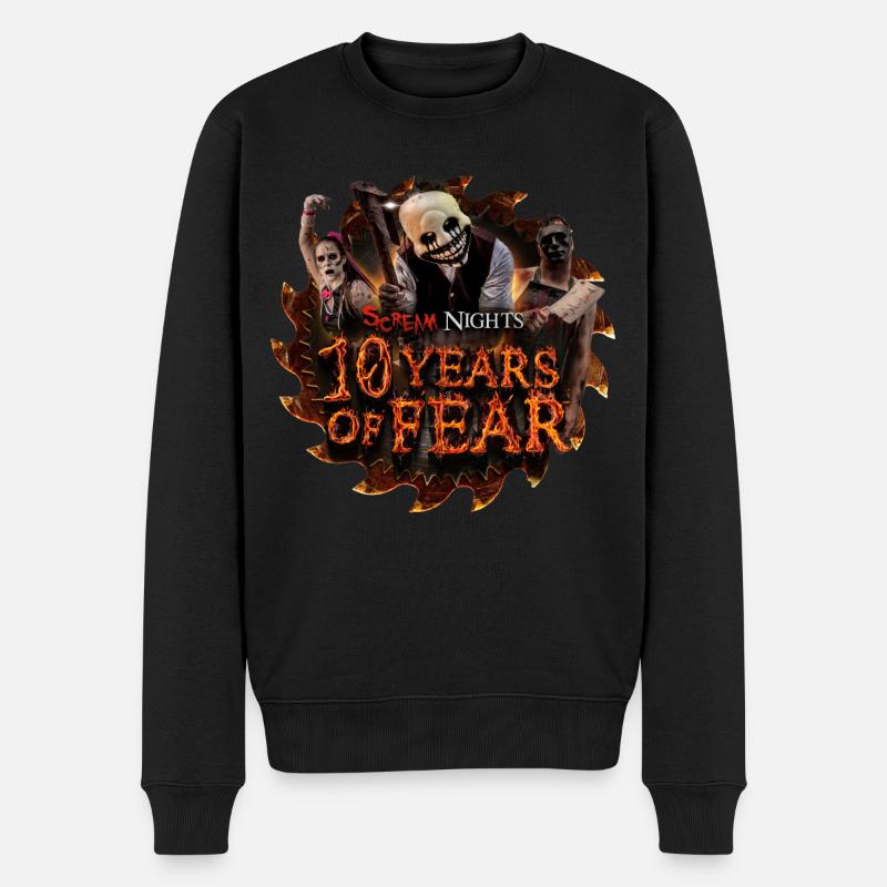 10 Years of FEAR - Jubiläums Edition - Männer Premium Bio Pullover - Schwarz