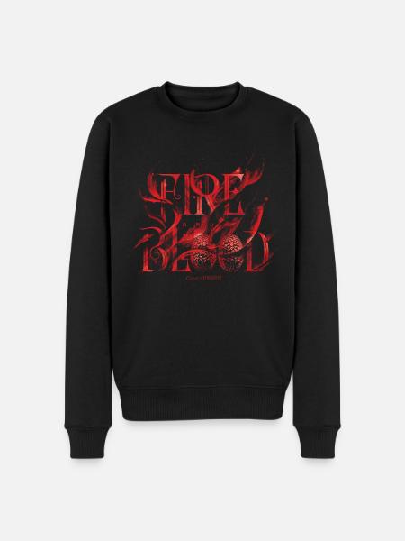 Game Of Thrones House Targaryen Fire & Blood - Men's Premium Organic Jumper - black