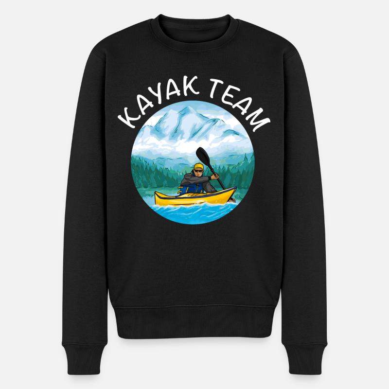 Gruppen Kajak - Männer Premium Bio Pullover - Schwarz