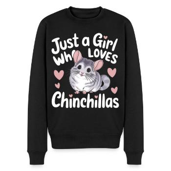 Chinchilla Chinchillas Maus - Männer Premium Bio Pullover - Schwarz - Vorne - Nico (187cm)