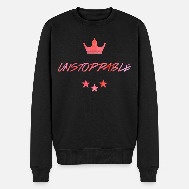 Inarrêtable Couronne inexorable - Pull Premium bio Homme - noir