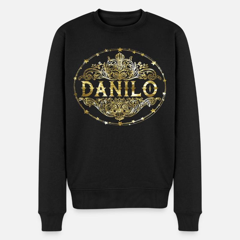 Danilo - Männer Premium Bio Pullover - Schwarz