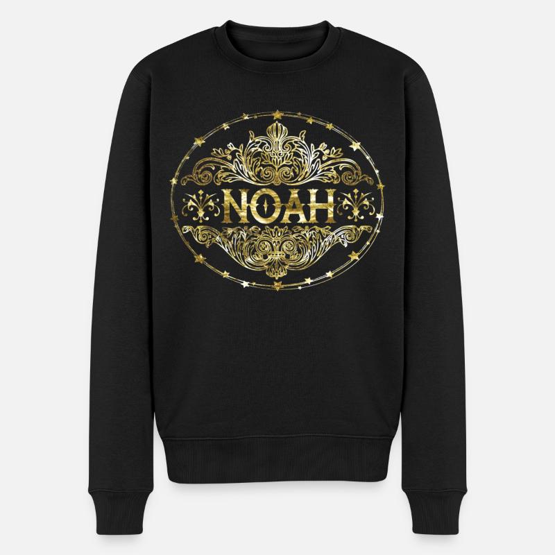 Noah - Männer Premium Bio Pullover - Schwarz