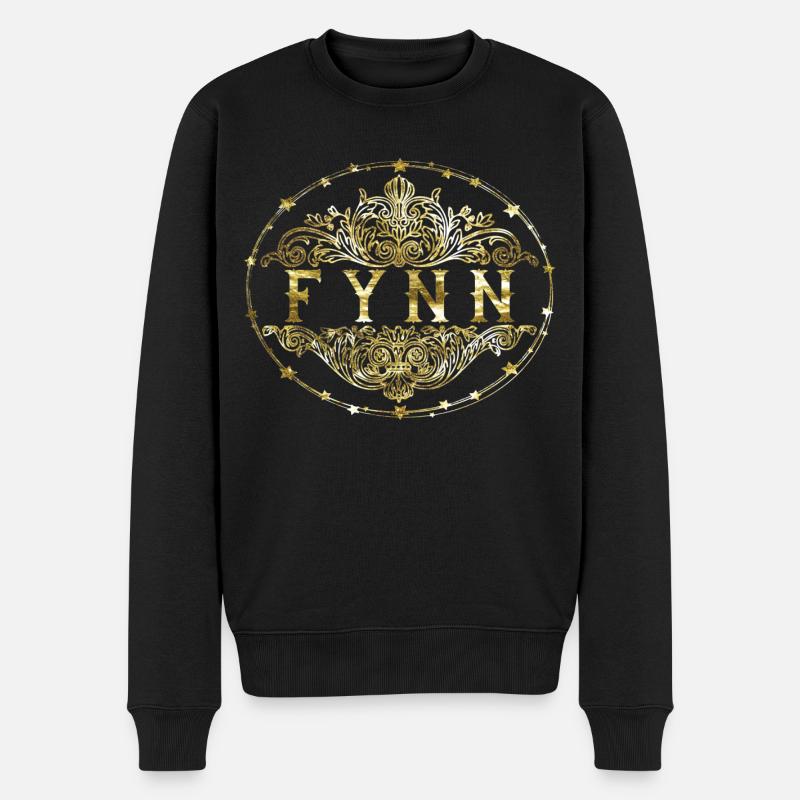 Fynn - Männer Premium Bio Pullover - Schwarz