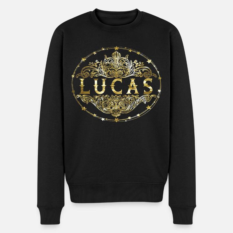 Lucas - Männer Premium Bio Pullover - Schwarz