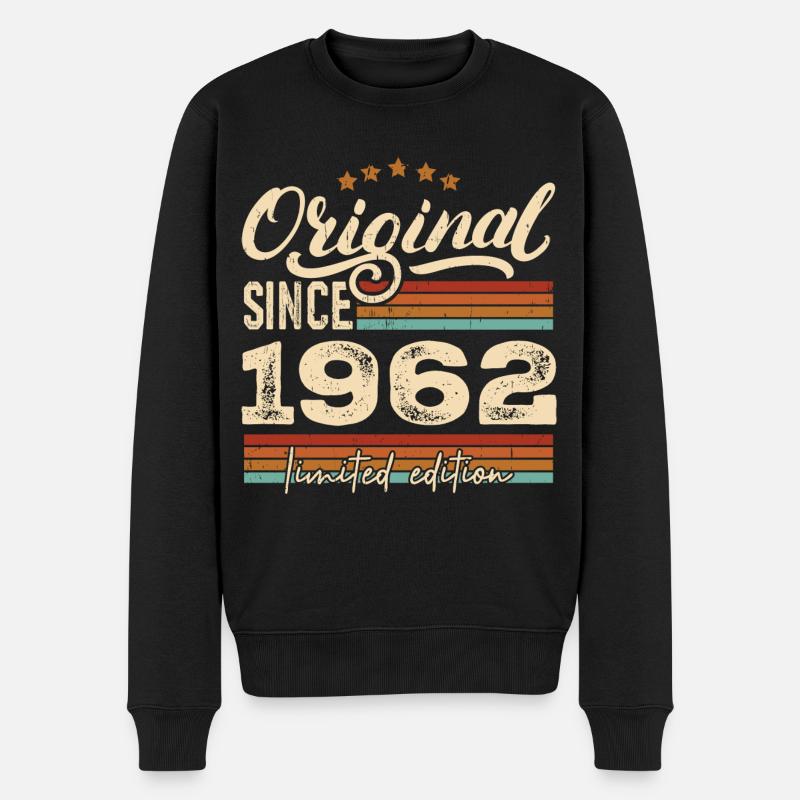 Original 1962 Jahrgang - 1962 Geburtstagsgeschenk - Männer Premium Bio Pullover - Schwarz