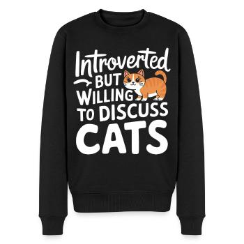Introvert, antisocial, introvert - Men's Premium Organic Jumper - black - Front - Nico (187cm)