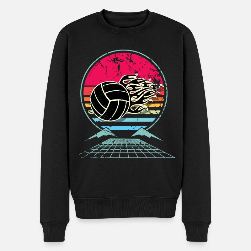 Volleyball - Männer Premium Bio Pullover - Schwarz