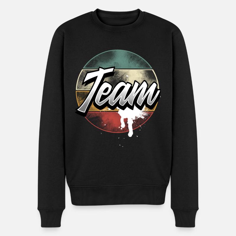 Team - Männer Premium Bio Pullover - Schwarz