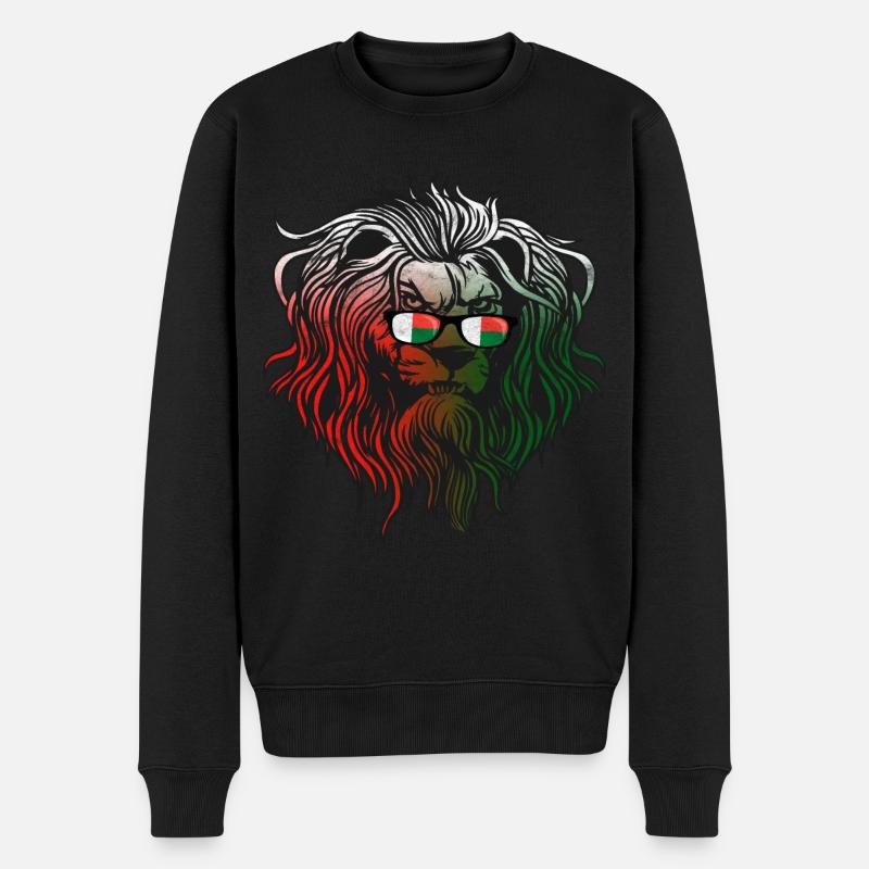 Madagaskar - Männer Premium Bio Pullover - Schwarz