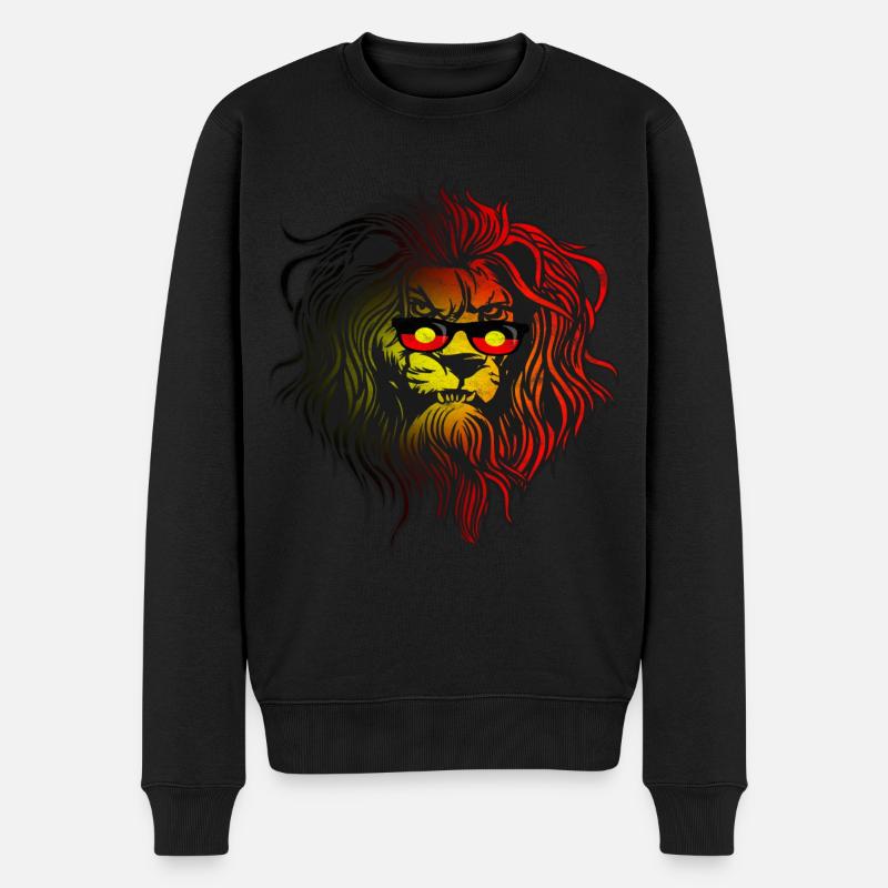 Aborigines - Männer Premium Bio Pullover - Schwarz