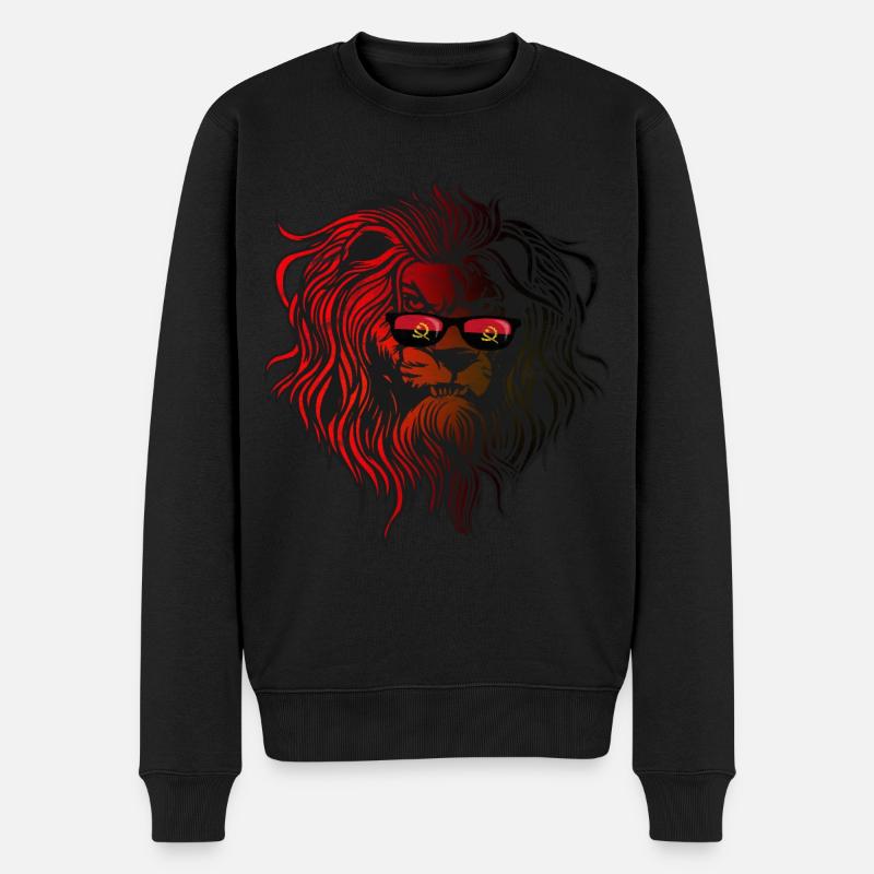 Angola - Männer Premium Bio Pullover - Schwarz
