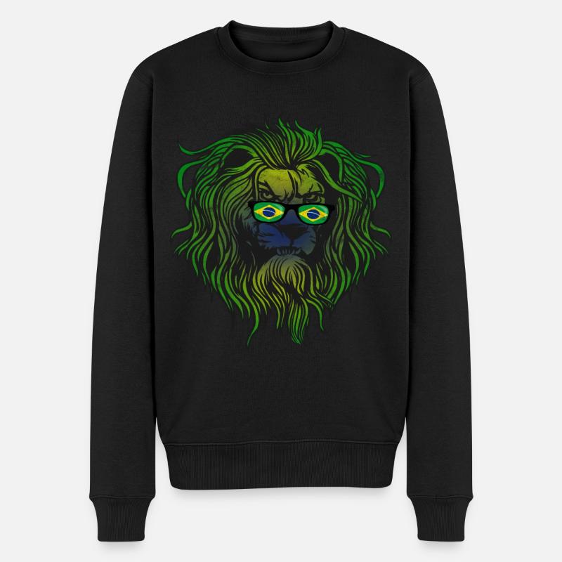 Brasilien - Männer Premium Bio Pullover - Schwarz