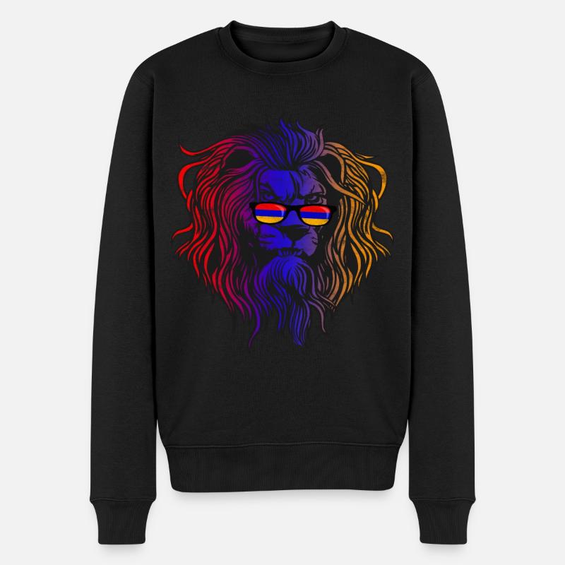 Armenien - Männer Premium Bio Pullover - Schwarz