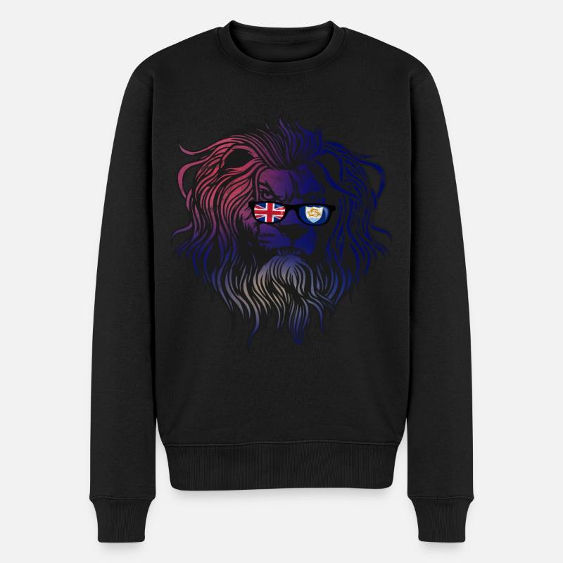 Anguilla - Männer Premium Bio Pullover - Schwarz