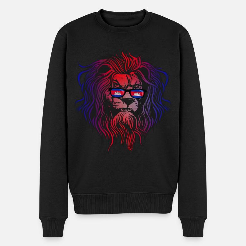 Kambodscha - Männer Premium Bio Pullover - Schwarz