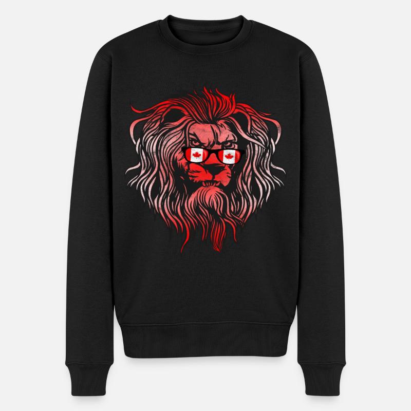 Kanada - Männer Premium Bio Pullover - Schwarz