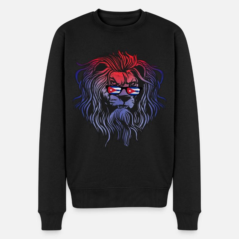 Kuba - Männer Premium Bio Pullover - Schwarz