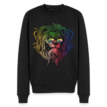 Comoros - Men's Premium Organic Jumper - black - Front - Nico (187cm)