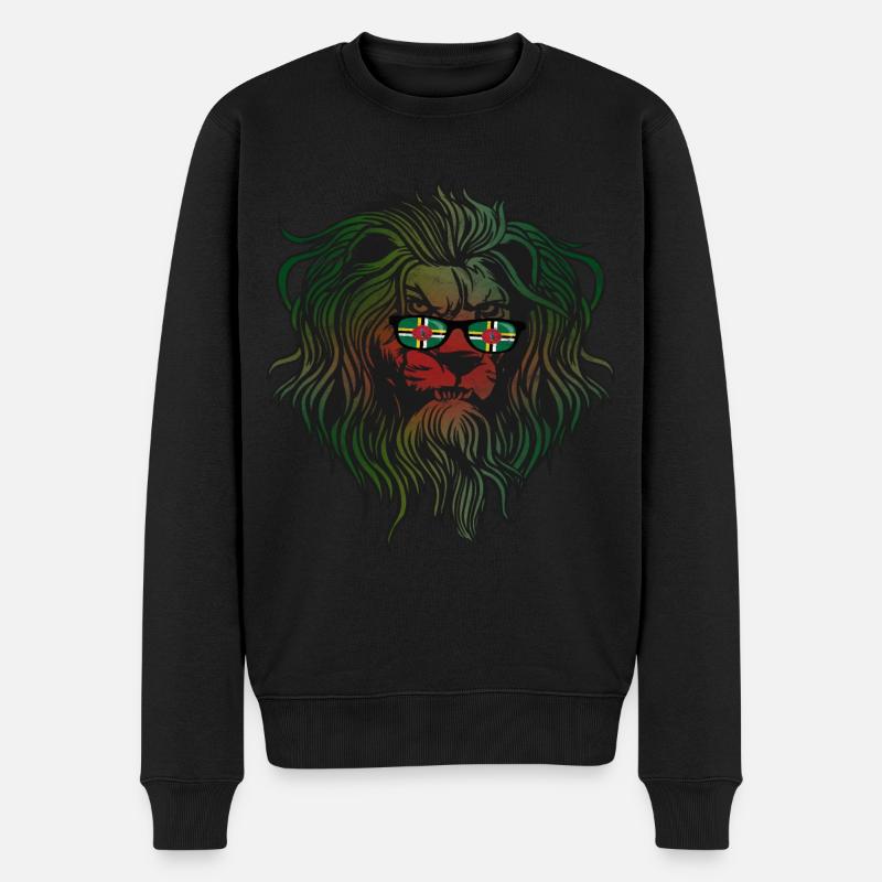 Dominica - Männer Premium Bio Pullover - Schwarz