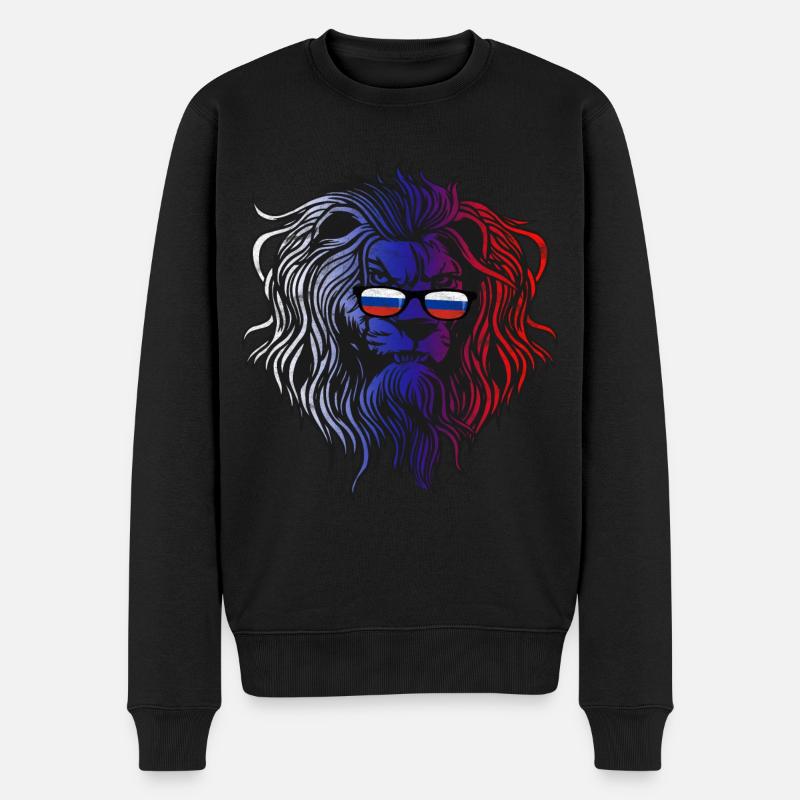 Russland - Männer Premium Bio Pullover - Schwarz