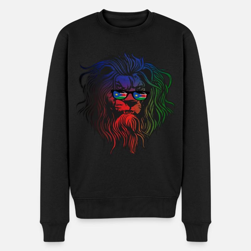 Südsudan - Männer Premium Bio Pullover - Schwarz