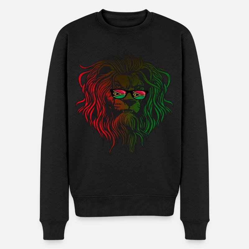 Vanuatu - Männer Premium Bio Pullover - Schwarz
