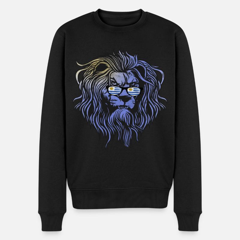 Uruguay - Männer Premium Bio Pullover - Schwarz