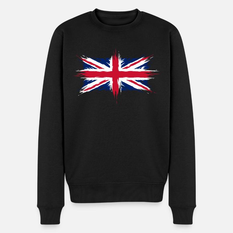 Union Jack drapeau britannique Brush Style - Pull Premium bio Homme - noir