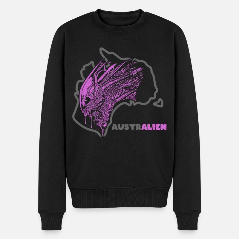 Australien (Alien-Edition) - Männer Premium Bio Pullover - Schwarz