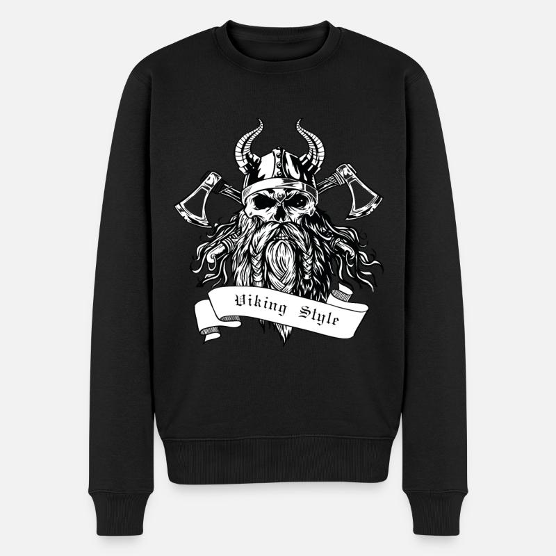 Style viking - Pull Premium bio Homme - noir