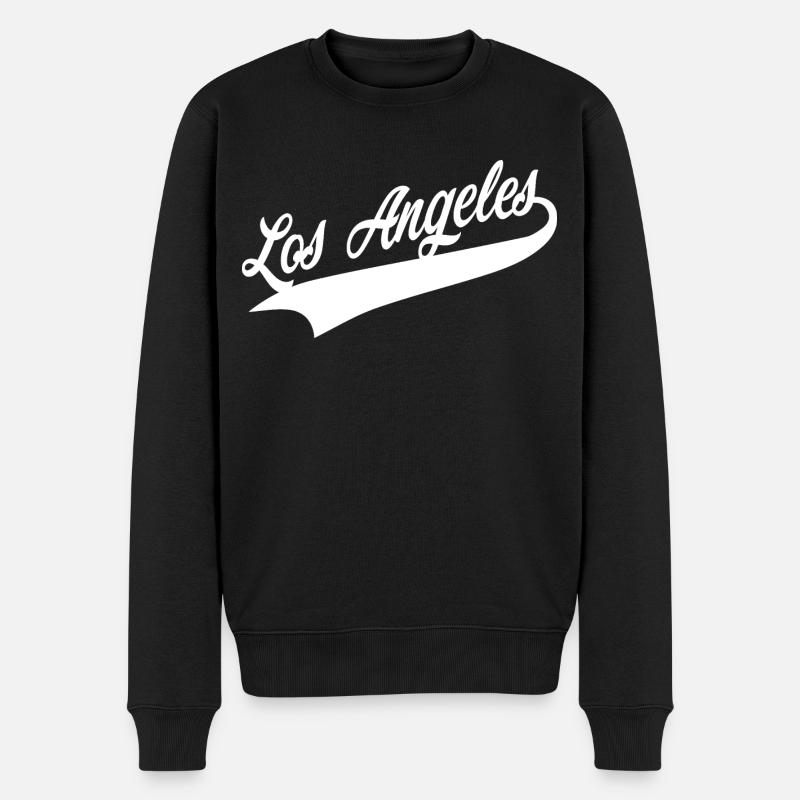 los angeles - Männer Premium Bio Pullover - Schwarz