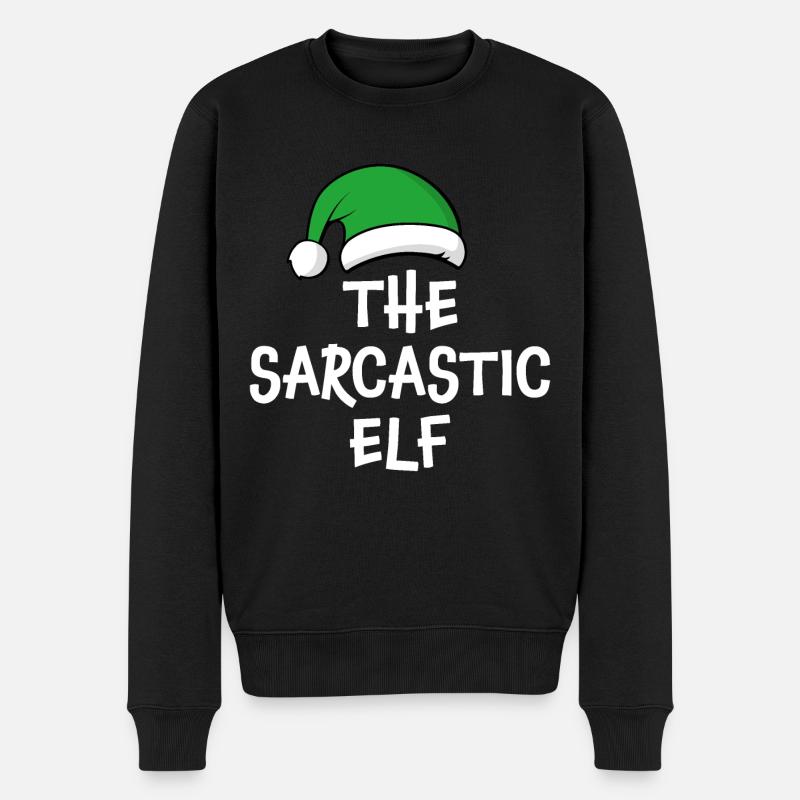 L’elfe sarcastique - Pull Premium bio Homme - noir