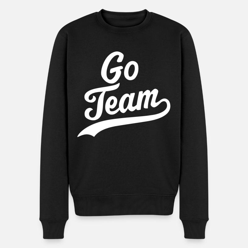 Go-Team - Männer Premium Bio Pullover - Schwarz