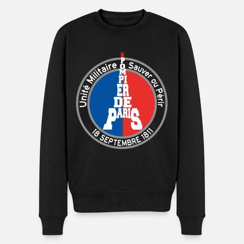 sapeur pompier de paris,cadeau ,citation - Pull Premium bio Homme - noir