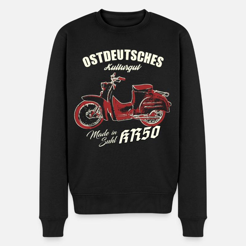 Simson KR50 - Ostdeutsches Kulturgut - Männer Premium Bio Pullover - Schwarz