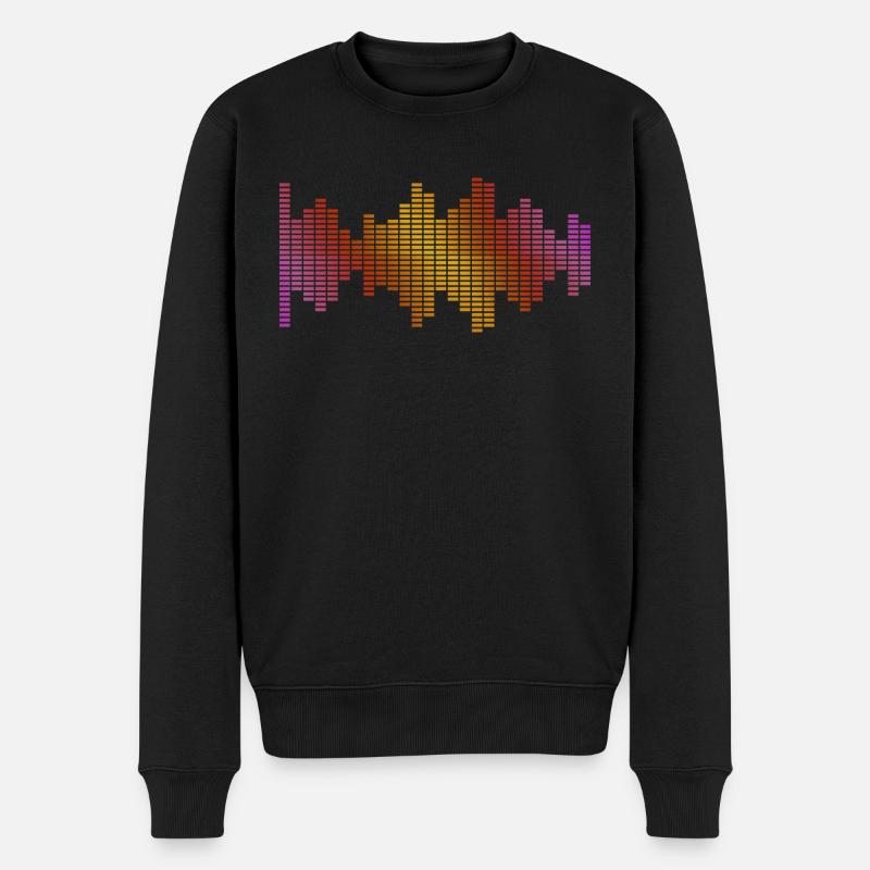 Equalizer Musik Dj - Männer Premium Bio Pullover - Schwarz