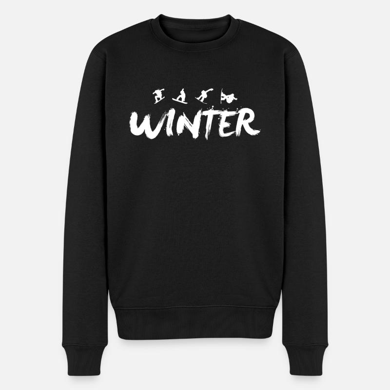 Snowboard Snowboarder Snowboard Hiver - Pull Premium bio Homme - noir