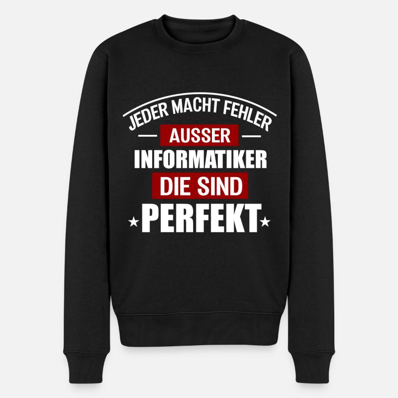 INFORMATIKER - Männer Premium Bio Pullover - Schwarz