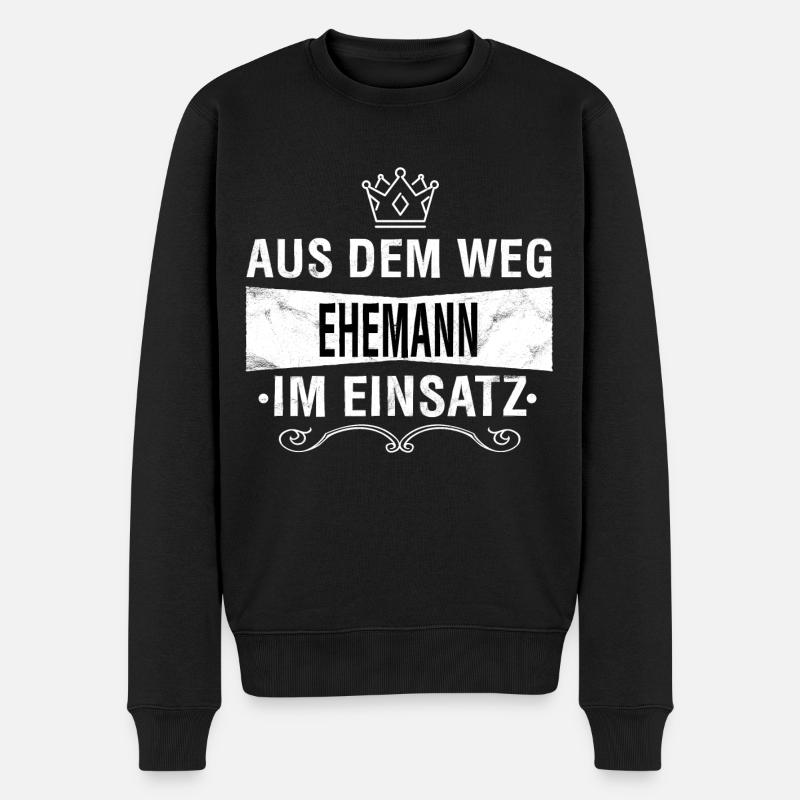 Ehemann - Männer Premium Bio Pullover - Schwarz