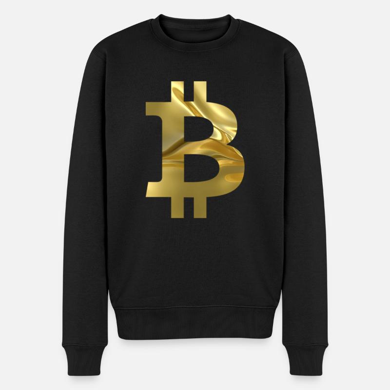 Bitcoin - Männer Premium Bio Pullover - Schwarz