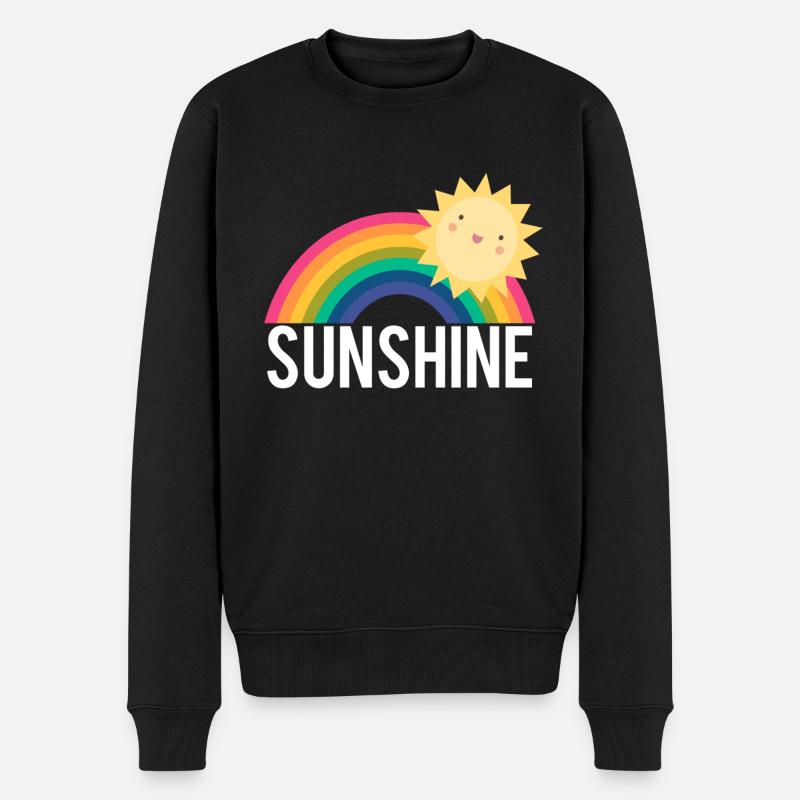 Sunshine Sommer rainbow Sun - Pull Premium bio Homme - noir