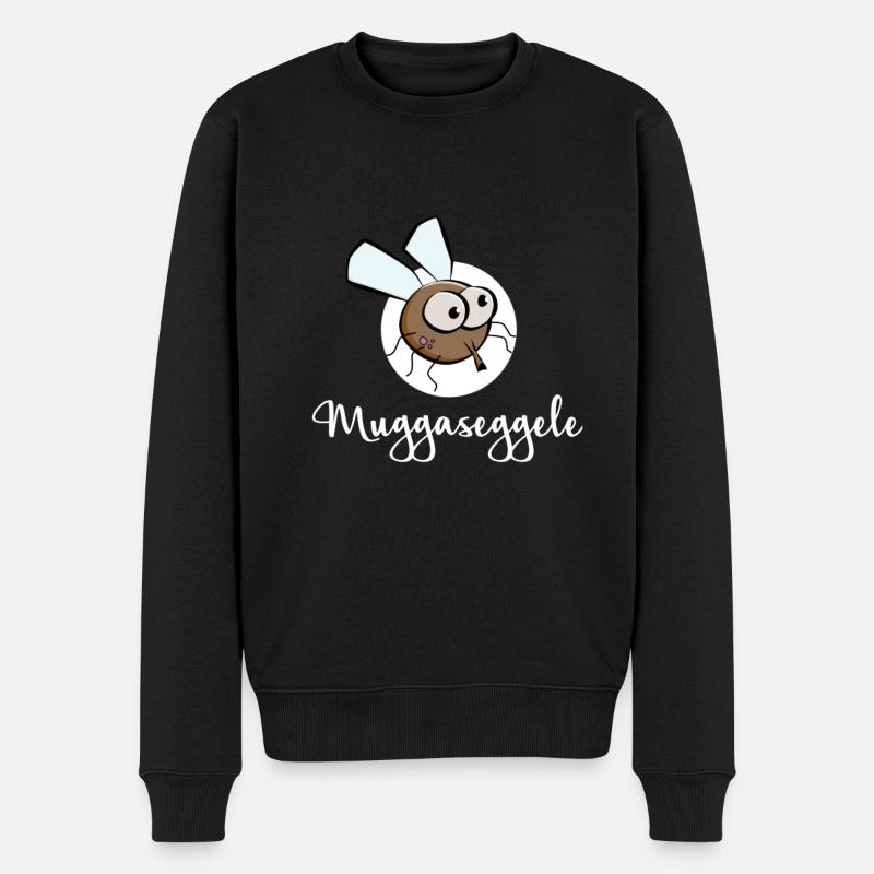 Schwäbisch Muggaseggele Schwabischer Dialekt - Männer Premium Bio Pullover - Schwarz