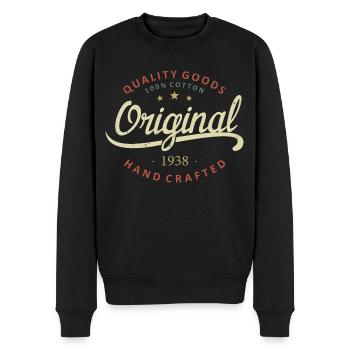 Original 1938 Geburtstagsgeschenk 1938 - Männer Premium Bio Pullover - Schwarz - Vorne - Nico (187cm)