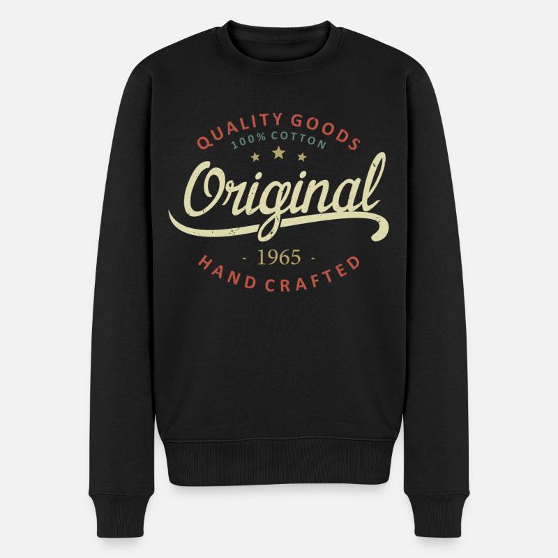 Original 1965 Geburtstagsgeschenk 1965 - Männer Premium Bio Pullover - Schwarz